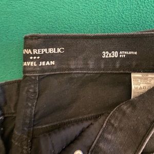 BANANA REPUBLIC Travel Jeans Grey Wash Faded W32 L30 33x30 Athletic Fit Mens